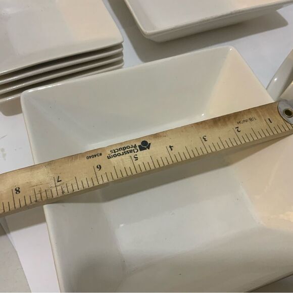 2 White Square Soup Cereal Bowls 10 Ten Strawberry Street 7 1/4” and 2 mugs G25 - Picture 7 of 7